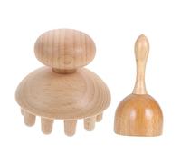 Toyvian Masajeador de Ventosas Multifunción Peine de Madera Copa de Terapia para Masaje de Drenaje para Masaje Manual Fisioterapia