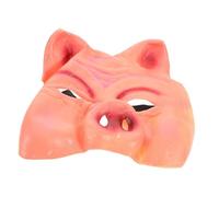 Toyvian Máscara de Cerdo Realista y Terrorífica para Halloween Media Máscara de Látex para Adultos Disfraz Divertido para Fiesta de Carnaval y Cosplay