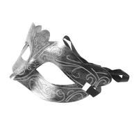 Toyvian Máscara de Media Cara Retro para Hombre y Mujer, Diseño Vintage de Estilo Prince Jazz, Color Plata Envejecida, Tamaño 16,5 X 10 X 8,6 Cm, Máscara Romana para Fiesta, Carnaval