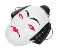 Toyvian Máscara Kabuki Samurái Japonesa de Cara Completa, Ligera y Ajustable, para Cosplay y Decoración Cultural Tradicional en Hogar y Eventos de Teatro
