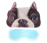 Toyvian Máscara para Dormir 3d Diseño de Perro Bulldog, Antifaz de Dibujos Animados Bolsa de Gel Frío, y Cómoda Cubierta para Ojos Adecuado para Viaje y Descanso Diario