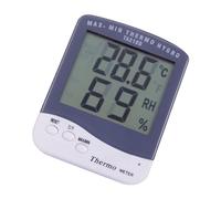 Toyvian Medidor de Humedad y Temperatura Digital Portátil con Pantalla LCD Grande Termómetro Interior sin Batería Higrómetro Electrónico Fácil de Usar con Memoria de Valores Máximos y