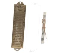 Toyvian Mezuzá De Aleación Hebrea Retro 132mm Color Azul Antiguo Adorno Religioso para Puerta Hogar Bendición Religiosa Decorativa