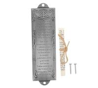 Toyvian Mezuzá De Puerta Judía Israelí con Pergamino, Decoración Metálica Acabado Plata Antigua, Símbolo Religioso De Bendición Hogar, Adecuado para Herencia Hispana y Protección Espiritual