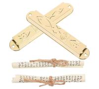 Toyvian Mezuzá Decorativa de Metal Dorado para Puerta, Par de Adornos Religiosos Judíos con Pergamino, Decoración Religiosa para Sala de Estar y Acento de Mezuzá Sagrada Vintage