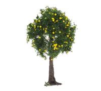 Toyvian Mini Árbol para Dioramas y Paisajes en Miniatura, 10 CM Frutos Amarillos y Hojas Verdes, Modelo Realista para Maquetas y Proyectos de Arquitectura