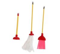 Toyvian Mini Herramientas De Limpieza para Casa De Muñecas De Accesorios Miniatura Trapeador y Escoba Juguete Educativo para Niñas Decoración Realista para Baños De Casa De Muñecas