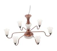 Toyvian Mini Lámpara de Techo en Miniatura Luz Cálida, Modelo Colgante para Casa de Muñecas, Decoración Detallada para Mesa de Arena y Habitación, Accesorios para Miniaturas