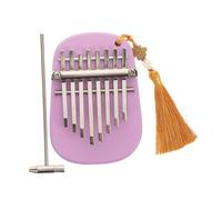 Toyvian Mini Piano de Pulgar de Madera de Teclas Piano de Pulgar Ovalado Morado para Principiantes Instrumento Musical Portátil para Viajes y Actividades al Aire