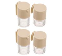 Toyvian Mini Tarros de Especias para Casa de Muñecas, 4 Unidades, Mini Olla de Aceite y Bote de Azúcar en Miniatura, Contenedores de Condimentos Realistas para Decoración de Cocina