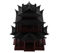 Toyvian Miniatura de Pagoda Roja Antigua para Micro Paisaje Maqueta de Arquitectura China Retro Decoración Zen para Acuarios y Jardines Estilo Asiático