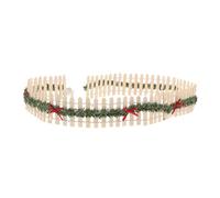 Toyvian Miniatura Valla Blanca de Madera para Jardín Pequeña Decorativa para Micro y de Muñecas Resistente y Duradera para Bricolaje y Decoración Navideña