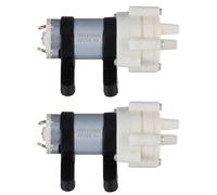 Toyvian Minibomba de Agua para Acuario 6-12v Bomba de Diafragma Micro Pequeña Silenciosa 2 Unidades Bomba de Circulación Autocebante para Peceras Domésticas y Oficina