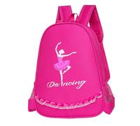 Toyvian Mochila para Baile de Ballet para Niñas Gran Capacidad, Cierre de Cremallera, Tela Oxford y Poliéster, Diseño Simple y Delicado para Excursiones y Compras