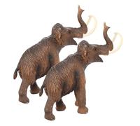 Toyvian Modelo de Imitación de Mamut Lanudo 2 Piezas de PVC Realista para Decoración y Juego Infantil, Figuras de Criaturas Prehistóricas en Plástico, Adecuado para Colección y Obsequio