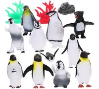 Toyvian Modelo Pequeño de Pingüino de Juguete de Plástico Realista para Manualidades y Coleccionismo, Adorno Delicado Gesto Tierno y Forma Adorable