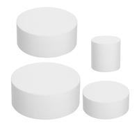 Toyvian Modelos para Decorar Pasteles Redondos de Espuma Blancos, 4 Piezas Reutilizables Multiusos para Diseño Preliminar y Decoración de Bodas
