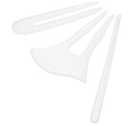 Toyvian Molde de Silicona para Horquillas de Resina Epoxi 3 Piezas Molde DIY para Palitos y Horquillas Clásicas Flexible y Transparente Adecuado para Manualidades y Fabricación de