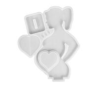Toyvian Molde de Silicona para Marco de Fotos, Marco de Fotos Diy, Molde de Adorno en Forma de Corazón, Blanco, para Manualidades Diy, sin Residuos de Pegamento ni Amarilleo
