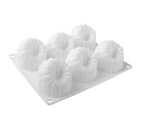 Toyvian Molde de Silicona para Mousse de Frutas Molde Grande para Fondant de Frambuesa 6 Cavidades Resistente al Calor Flexible y Fácil de Desmoldar Adecuado para Repostería y