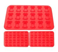 Toyvian Moldes de Silicona para Dulces 3 Piezas Rojo, Forma de Hueso, Aptos para Hornear y Congelar, Moldes para Hacer Gelatina, Pudín, Helados, Chocolate y Repostería Creativa en Casa