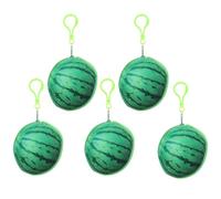 Toyvian Monedero 5 Piezas Bolsa de Monedas de Sandía 3D de Peluche Suave, Pequeño Estuche para Cambio Infantil, Bolso de Niña para Guardar y Regalos de Cumpleaños