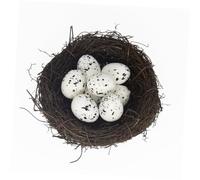 Toyvian Nido De Ratán De Imitación Estilo Hecho Mano para Decorar Pascua Nido Natural