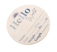 Toyvian números de del bebé para bebés decoración Vaya letreros pronto bienvenido mundo recién nacido signo cartel de nombre de recién nacido para hospital de madera Beige