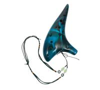 Toyvian Ocarina Clásica de Dolomita de 12 Agujeros en Tono C, Color Azul para Principiantes, Instrumento Étnico Musical Fácil de Tocar, Adecuado para Aprendizaje y Presentaciones