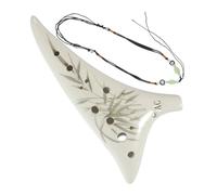 Toyvian Ocarina de Cerámica y Bolsa Protectora Ligera para Principiantes con 12 Agujeros Varios estilos Sonido Uniforme con Cuerda Varios estilos para Práctica Musical