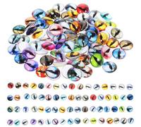 Toyvian Ojos De Cristal para Manualidades Globos Oculares Falsos 100 Uds para Hacer Muñecas Artesanía DIY Halloween