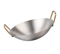 Toyvian Olla Seca de Acero Inoxidable 26 CM Doble Oreja para Cocina Doméstica y Restaurante Menaje de Cocina Práctico y Resistente Adecuado para Cocinar Carne y Mariscos
