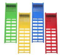 Toyvian Organizador de Equipo de Pesca 4 Piezas, Soporte para Líderes y Anzuelos, Multicolor (Amarillo, Rojo, Verde, Azul), 22 Cm X 6 Cm, Compacto y Resistente para Almacenamiento