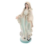 Toyvian Our Lady of Guadalupe Resin Statue Mini Catholic Mary Figurine Mexican Blessed Mother Tabletop Devotional Decor For Home Entrance Hall