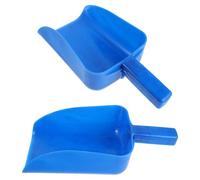 Toyvian Pala de Plástico Azul Gruesa para Alimentación Animal, Tamaño Grande 23x15 Cm, Juego de 2 Unidades, Herramienta Resistente para Granja, Rancho y Jardín, Pala Ergonómica