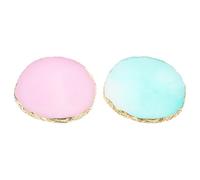 Toyvian Paleta de Uñas de Resina 2 Piezas Verde y Morado Borde Dorado para Mezclar Esmaltes y Gel Herramienta Profesional para Decoración y Pintura de Uñas