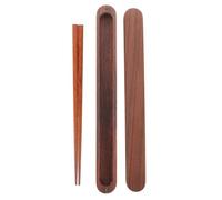 Toyvian Palillos Reutilizables de Madera de Nogal Negro Cierre Magnético Seguro, Acabado Pulido y Diseño Japonés para Camping y Picnic Portátiles