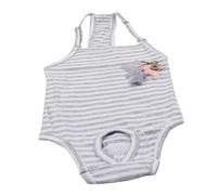 Toyvian Pañal Sanitario para Perros con Tirantes Ajustables, Pantalones Reutilizables de Tela Transpirable, Braguita Sanitaria para Cachorros Tamaño M en Gris, Protección Higiénica