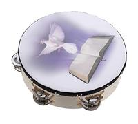 Toyvian Pandereta De Doble Hilera Resistente Al Agua Con Diseño De Paloma Para Niño Niña y Adultos Instrumento De Percusión Educativo Juguete Musical Divertido Para Desarrollar Habilidades