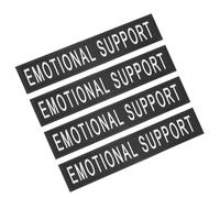 Toyvian Parches Reflectantes para Arnés de Mascota 2 Pares S Tamaño Cierre Mágico, Adhesivos para Chaleco de Perro, Negro, Ideales para Apoyo Emocional y Uso en Exteriores