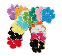 Toyvian Parches Termoadhesivos Huellas de Mascotas 16 Piezas Bordados Ribete Plateado Mini Parches para Ropa Bolsos y Manualidades Aptos para Perros y Gatos Decorativos y Fáciles de