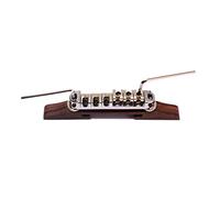 Toyvian Partes de Guitarra B-21 Archtop Base de Puente de Guitarra Palisandro Sillines de Rodillos Plateados