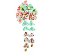 Toyvian Pasador Forma de Abanico Estilo Japonés para Fiesta Verano, Accesorio para Disfraz de Niña Borla Larga y Campanilla, Adecuado para Uso Diario y Viaje
