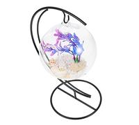 Toyvian pecera Colgante de Cristal acuarios Tanques montado Elegante pecera Colgante Transparente Tanque de Acuario Transparente Escritorio de pecera Vidrio Color Aleatorio