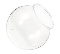 Toyvian Pecera Redonda De Plástico Transparente Acuario Pequeño para Peces De Colores para Doméstico La Mesa del Salón