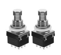 Toyvian Pedal de Efectos de Guitarra 3dpt Conmutador de Pedal de Enclavamiento 9 Patas 2 Unidades Color Negro Accesorio para Guitarristas Uso en Escenario y Casa