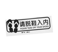 Toyvian Pegatina Adhesiva para Suelo Negro Recordatorio para Quitarse los Zapatos, Material PVC Resistente, Adecuado para Sala de Yoga o Estudio de Danza