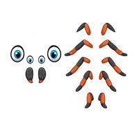 Toyvian Pegatina de Halloween para Puerta de Garaje Diseño de Cara de Monstruo, Material Pvc Resistente, Adecuado para Decorar en Fiestas y Eventos de Halloween