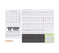 Toyvian Pegatinas Adhesivas para Piano de 88 Teclas, Calcomanías Autoadhesivas Transparentes para Teclado Electrónico, Kit Madera para Principiantes, Etiquetas Prácticas para Notas