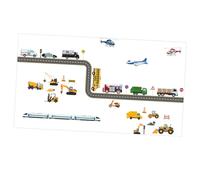 Toyvian Pegatinas de Pared Educativas de PVC para Habitación Infantil Juego de 2 Unidades 30X60 CM Adhesivos de Semáforo y Excavadora para Decoración de Dormitorio y Espacios Infantiles